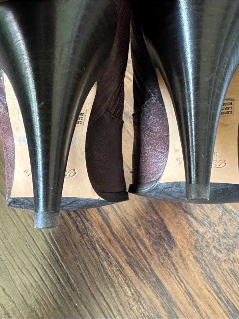Faconnable Dark Brown Leather Pointed Toe Ankle Booties